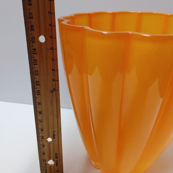 Bloom Art Deco Glass vase orange, vase/table BEA Home Decor Bohemian decor - Picture 5 of 8